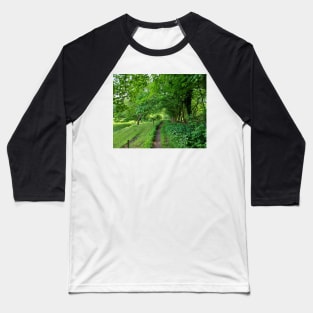 Morning walk through field and forest Baseball T-Shirt